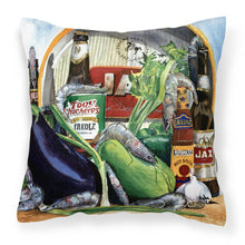 Load image into Gallery viewer, Eggplant and New Orleans Beers Decorative   Canvas Fabric Pillow