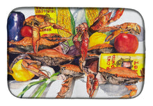 Load image into Gallery viewer, Veron's and Crabs Dish Drying Mat – Absorbent, Artistic Kitchen Essentials 1016DDM