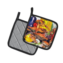Load image into Gallery viewer, Veron's and Crabs Pot Holders - Set of 2 Decorative Kitchen Helpers | Made in the USA 1016PTHD