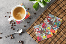 Load image into Gallery viewer, New Orleans Beers and Spices Coasters - Set of 4 Lightweight Foam, Absorbent Drink Coasters