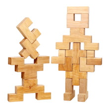 Load image into Gallery viewer, **Pre-order (Ships in 2-3 Weeks)**19 Pcs Wooden Stairway Building Blocks Set