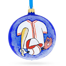 Load image into Gallery viewer, Baseball Glass Ball Christmas Ornament 4 Inches