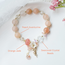 Load image into Gallery viewer, Orange Jade Eternal Beauty Bracelet
