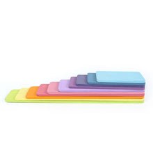 Load image into Gallery viewer, 11 Pcs Wooden Rectangular Building Boards in Pastel/Macaron Colors