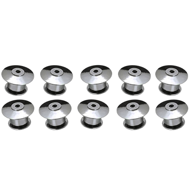 10 Silver Deluxe Safety Locking Pin Backs, Pin Keepers Locking Clasps Scouts Uniform Nameplate