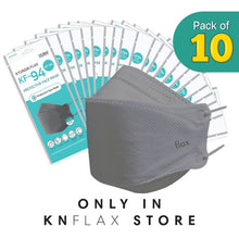 Load image into Gallery viewer, [10PCS] KN Flax KF94 Gray Mask Made in Korea | FDA Regd.