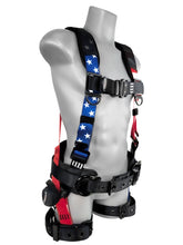 Load image into Gallery viewer, Frontline 110CTB-AM American Style Full Body Harness with Aluminum Hardware and Suspension Trauma Straps XL/2X