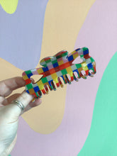 Load image into Gallery viewer, Rainbow Pixels Hair Claw