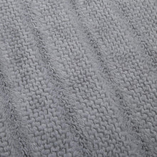 Load image into Gallery viewer, Tache Dark Grey Faux Fur Throw Blanket Bubble Textured Striped Embossed (#11)