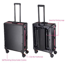 Load image into Gallery viewer, Byootique Rolling Studio Makeup Case with Lighted Mirror &amp; Legs, XL