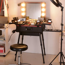 Load image into Gallery viewer, Byootique Rolling Studio Makeup Case with Lighted Mirror &amp; Legs, XL
