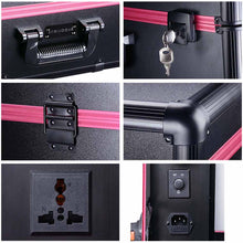 Load image into Gallery viewer, Byootique Rolling Studio Makeup Case with Lighted Mirror &amp; Legs, XL