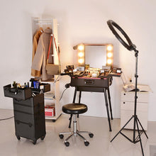 Load image into Gallery viewer, Byootique Rolling Studio Makeup Case with Lighted Mirror &amp; Legs, XL
