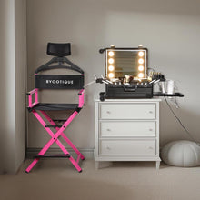 Load image into Gallery viewer, Byootique Rolling Makeup Case with Lighted Mirror &amp; Legs 24 inch