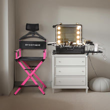 Load image into Gallery viewer, Byootique Rolling Makeup Case with Lighted Mirror &amp; Legs 26 inch