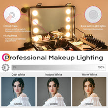 Load image into Gallery viewer, Byootique Rolling Makeup Case with Lighted Mirror &amp; Legs 26 inch