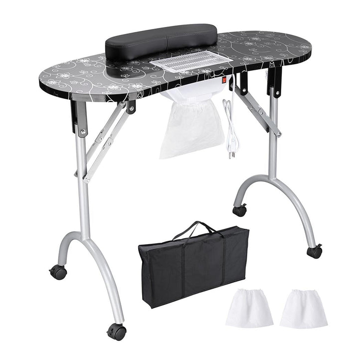 Yescom Foldable Nail Table with Vent Manicure Nail Art