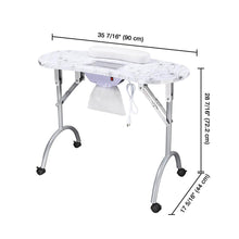 Load image into Gallery viewer, Yescom Foldable Nail Table with Vent Manicure Nail Art