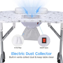 Load image into Gallery viewer, Yescom Foldable Nail Table with Vent Manicure Nail Art