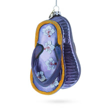 Load image into Gallery viewer, Colorful Flip Flops Glass Christmas Ornament
