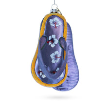 Load image into Gallery viewer, Colorful Flip Flops Glass Christmas Ornament
