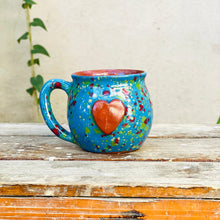 Load image into Gallery viewer, Calliope Heart Mug - Blue Explosion