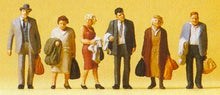 Load image into Gallery viewer, Preiser 10403 HO Scale Passengers -- Standing Travelers w/Luggage Set #1 Era III