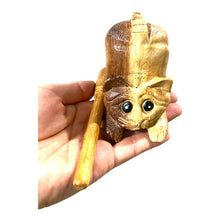 Load image into Gallery viewer, 3&quot; Wooden Cat Percussion Whistle Instrument