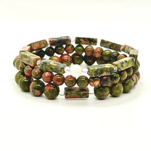 Load image into Gallery viewer, Unakite Pregnancy &amp; Fertility Support Bracelet Pack (Set Of 3)