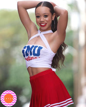 Load image into Gallery viewer, SMU Mustangs White Multi Way Bandeau Top