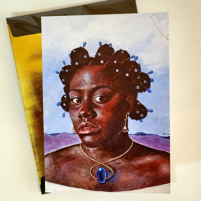 'A COGNITIVE GLIMPSE IN THE MIRROR' S. Ross Browne Greeting Card: 5x7 Frame Ready