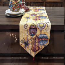 Load image into Gallery viewer, DaDa Bedding Bohemian Ornaments Colorful Holiday Lanterns Tapestry Dining Table Runner (14916)