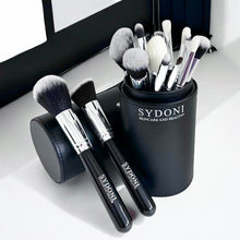 Load image into Gallery viewer, 15 PIECE PROFESSIONAL MAKEUP BRUSH SET with TRAVEL BRUSH HOLDER