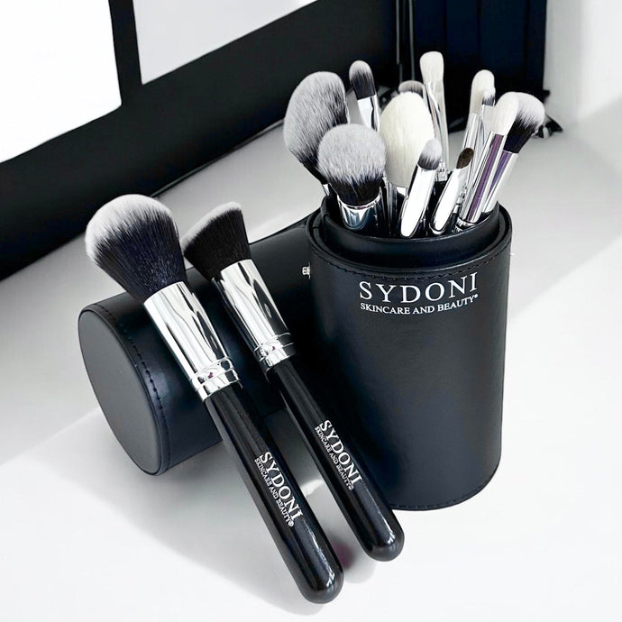 15 PIECE PROFESSIONAL MAKEUP BRUSH SET with TRAVEL BRUSH HOLDER