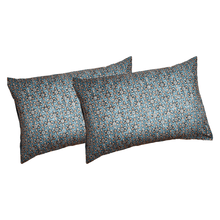 Load image into Gallery viewer, Tache Rustic Palace Lattice Floral Watercolor Dark Teal Pillowcases (KF174)