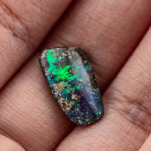 Load image into Gallery viewer, Natural Australian Boulder Opal Loose Gemstone Green&amp; Blue&amp; Purple 3.48ct