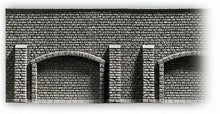 Load image into Gallery viewer, Noch 58058 HO Scale Profi-Plus Scenic Components -- Arcade Wall (gray brick)