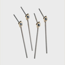 Load image into Gallery viewer, Evil eye metal straws