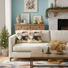 Load image into Gallery viewer, Tache Best Friend Pets Dog and Cat Christmas Tapestry Woven Throw Pillow Cover (16461)