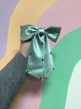 Load image into Gallery viewer, Satin Bejeweled Hair Bow