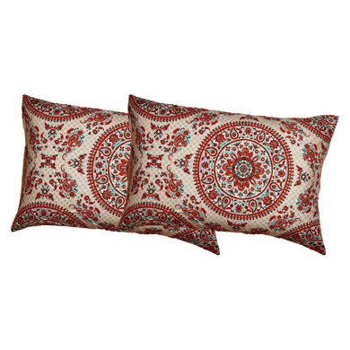 Tache Bohemian Desert Medallion Boteh Paisley Taupe Pillowcases (TJ3502)