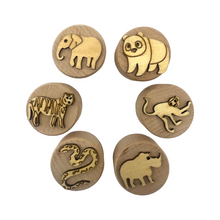 Load image into Gallery viewer, **Pre-order (Ships in 3-4 Weeks)**Wooden Playdough Stampers Set