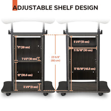 Load image into Gallery viewer, Yescom Height-Adjustable Rolling Laptop Cart with Storage