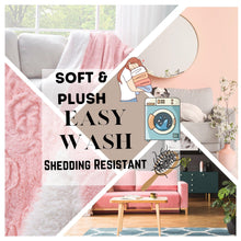 Load image into Gallery viewer, DaDa Bedding Luxury Blossom Pink Rose Buds Pink Sherpa Backside Faux Fur Throw Blanket (BL-171752)