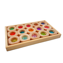 Load image into Gallery viewer, **Pre-order (Ships in 2-3 Weeks)**15 Pcs Bitcoin Pastel/Macaron Window Blocks Set with Storage Tray