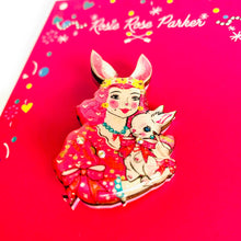 Load image into Gallery viewer, Bunny Girl Brooch by Rosie Rose Parker
