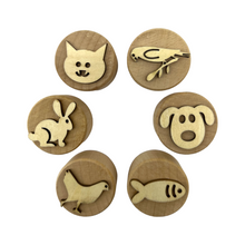 Load image into Gallery viewer, **Pre-order (Ships in 3-4 Weeks)**Wooden Playdough Stampers Set