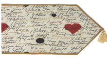 Load image into Gallery viewer, Tache Romantic I Love You Valentine’s Beige Woven Tapestry Table Runner (18111)