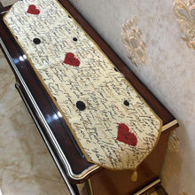 Load image into Gallery viewer, Tache Romantic I Love You Valentine’s Beige Woven Tapestry Table Runner (18111)