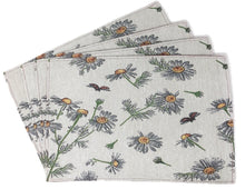 Load image into Gallery viewer, Tache Floral Daisies Ladybugs Woven Tapestry Placemat Set (18114)